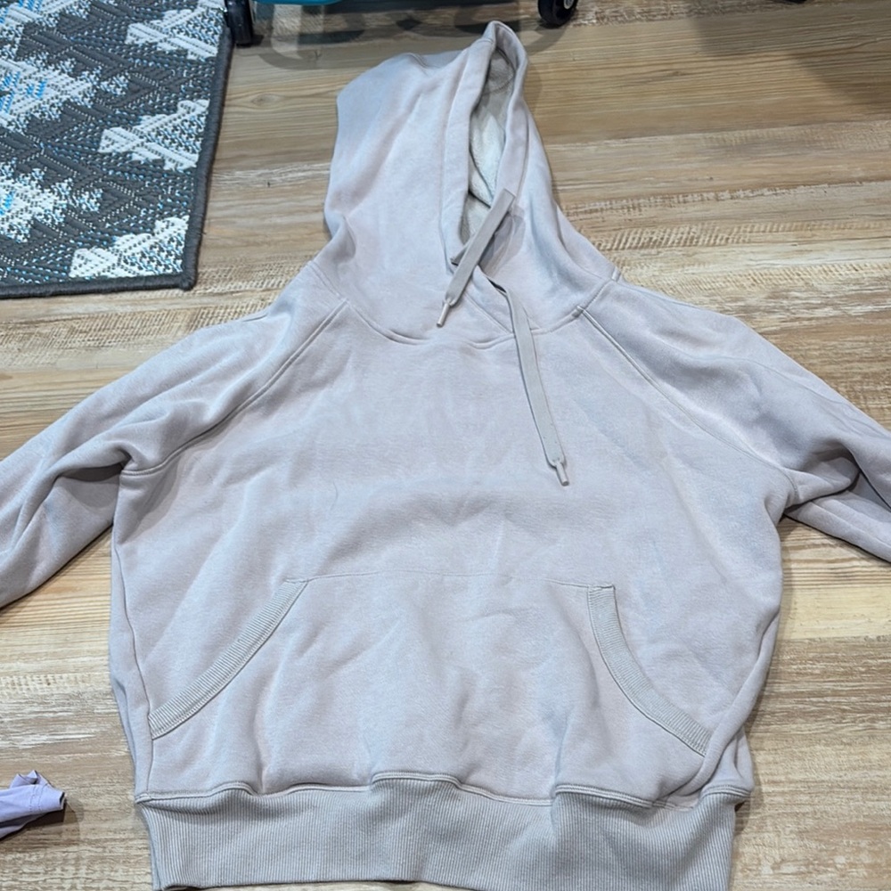 90 Degree By Reflex Gray Oversized Hoodie